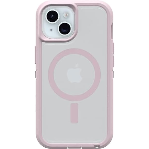 iPhone 16e, 15, 14, & 13 Defender Series XT Clear Case - Mountain Frost (Clear), Screenless, Rugged, Snaps to MagSafe, Lanyard Attachment