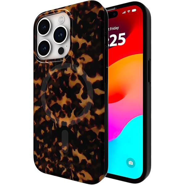 iPhone 15 Pro Case, Compatible with MagSafe | Tortoiseshell