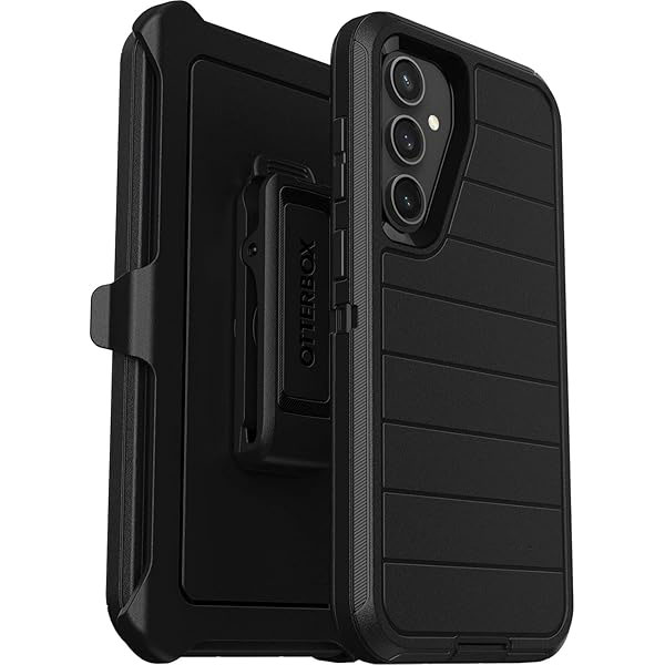 Defender Series Case for Samsung Galaxy S23 FE (Only) - Holster Clip Included - Microbial Defense Protection - Non-Retail Packaging - Black