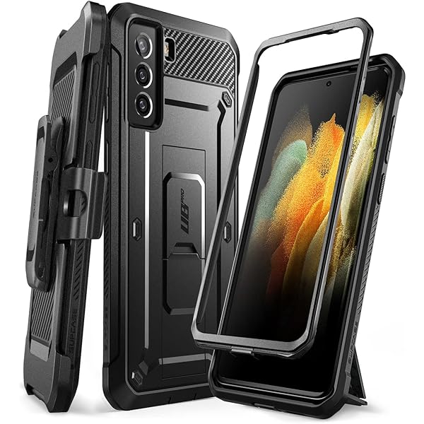 for Samsung Galaxy S21+ Plus Case with Stand (Unicorn Beetle Pro), [Built-in Front Frame & Belt-Clip] [Military-Grade Protection] Full-Body Rugged Phone Case for Galaxy S21+ Plus, Black