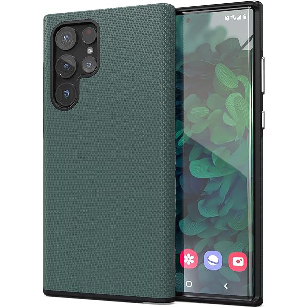 Dual Guard for Samsung Galaxy S22 Ultra, Forest Green, Cellular Phone Case, Shockproof Protection, Dual Layer, TPU/PC